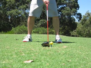 Golf stance ball position